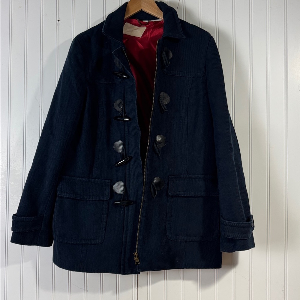 ⚓️ Banana Republic sailor navy blue zipper toggle pea coat